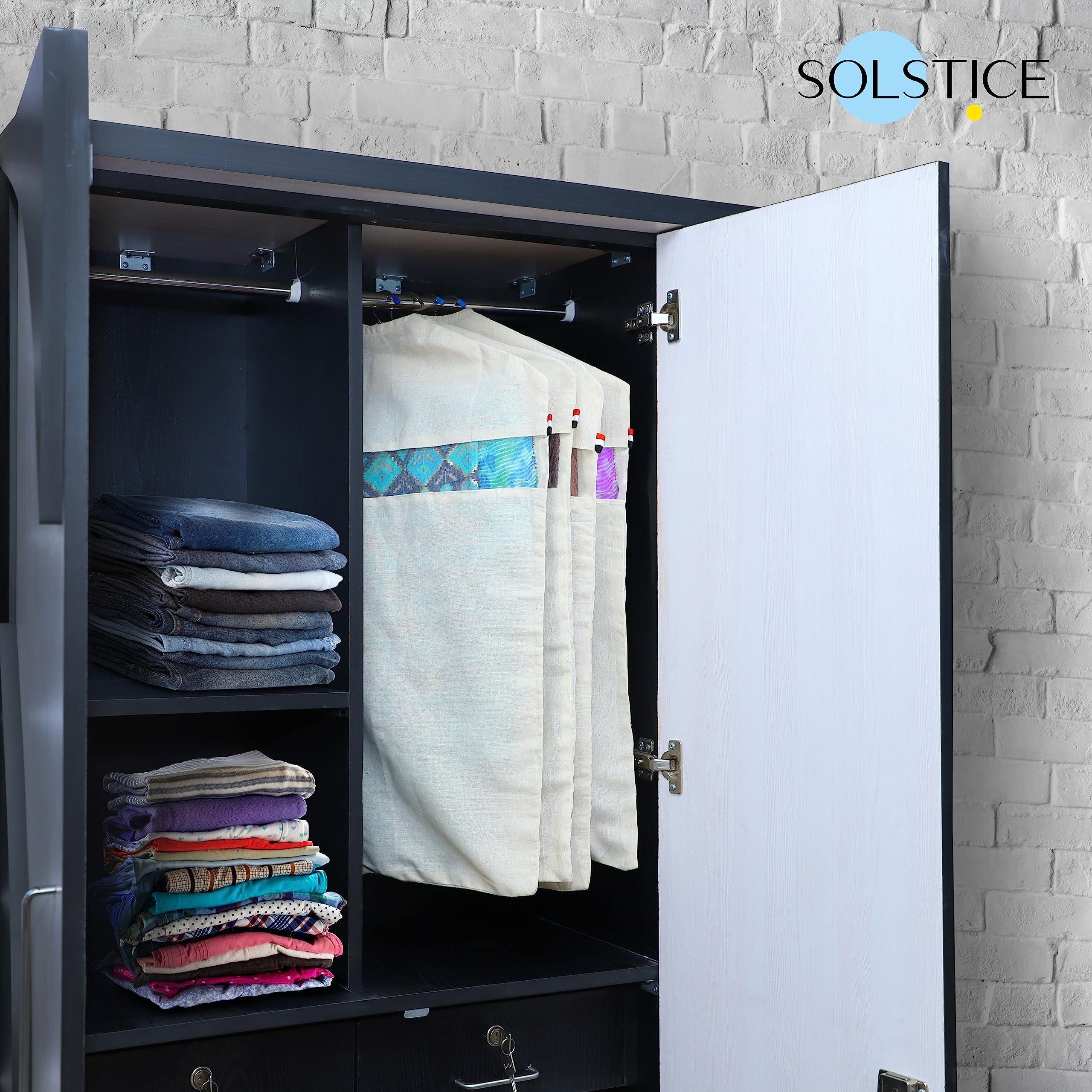 【人気商品】SOLSTICE ハンギングコットンサリーカバー 衣類収納用バッグ Amazon.co.jp: SOLSTICE ハンギングコットンサリーカバー 衣類収納用